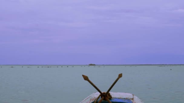 Boat View Motor Boat Going Historical Island Gambia Kunta Kinteh — Stok video