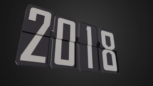 Animation Video New Year 2019 Numbers Animated Dark Background — 비디오