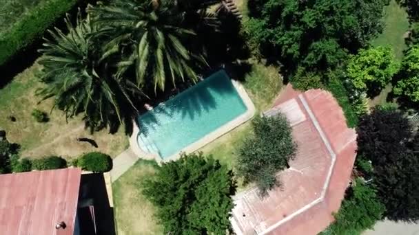 Drone Footage Nice Chilean Valey Landscape Full Vineyard — Vídeo de Stock