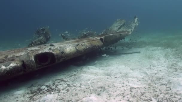 Épave Avion Sous Marine Images — Video