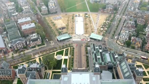 Rijksmuseum Flyover Drone — Vídeo de Stock