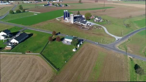 Amish One Room School House Seen Drone — 图库视频影像