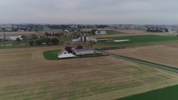 Amish Wedding Amish Farm Captured Drone — Vídeos de Stock