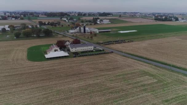 Amish Wedding Amish Farm Captured Drone — Stockvideo
