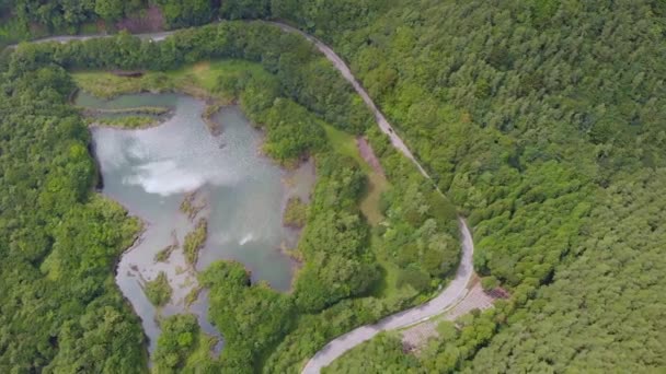 Drone Footage Lakes Fuji Japan Shizuoka Japan — Stock video