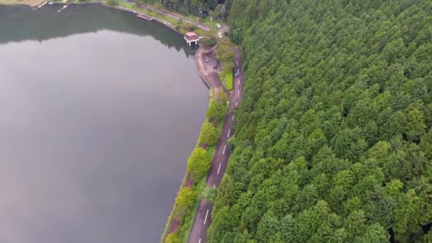 Drone Footage Lakes Fuji Japan Shizuoka Japan — Stock video