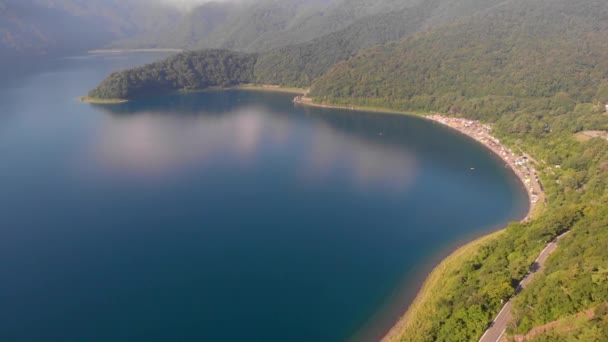 Drone Footage Lakes Fuji Japan Shizuoka Japan — Stockvideo