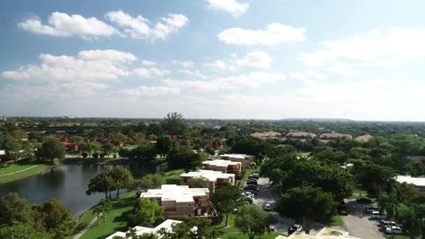 60Fps Could Slow Motion Aerial View Neighborhood Boca Raton Florida — Stockvideo
