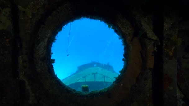 Shipwreck Bow Pilothouse — Stok video