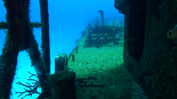 Shipwreck Starboard Deck — Vídeos de Stock