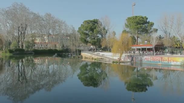 City Heritage Travel People Noon Sunny Portugal Tomar River Water — Wideo stockowe