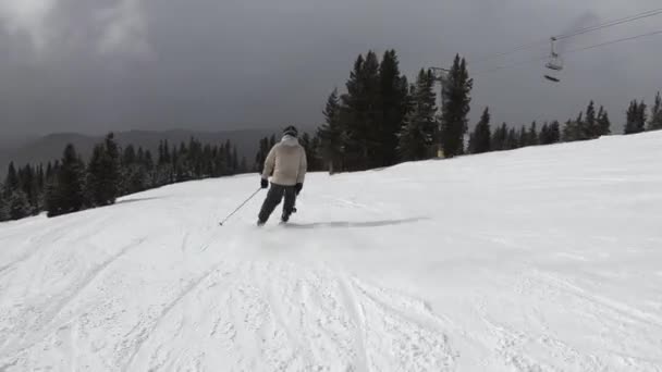 Snowboarding Skiing Colorado — Stockvideo