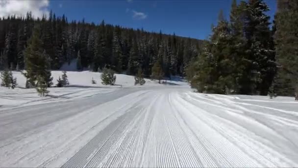 Snowboarding Skiing Colorado — Stock video