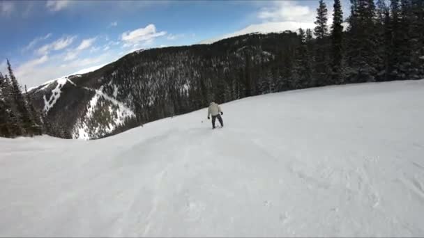 Snowboarding Skiing Colorado — Vídeos de Stock