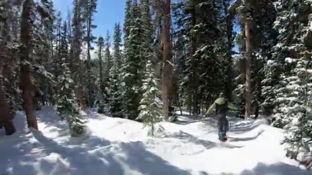 Snowboarding Skiing Colorado — Stockvideo