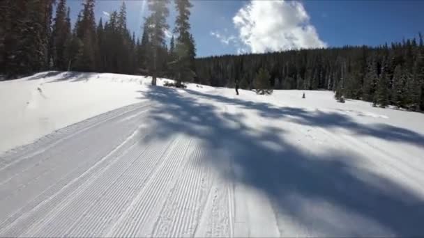 Snowboarding Skiing Colorado — 图库视频影像