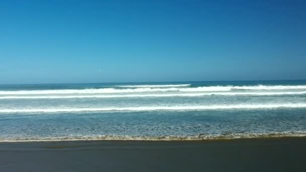 Panoramic View Shore Mile Beach Pan Shot Shore Beach New — Stok video