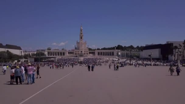 Aerial View Sanctuary Fatima Portugal — Stockvideo