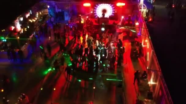 New Year Party Shoot Aerial Footage — ストック動画