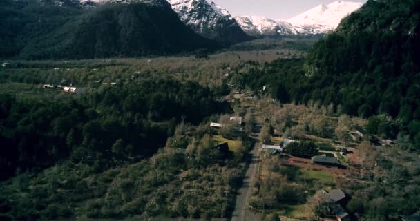 Slow Motion Drone Footage 120 Fps Slog Mointains City Chillan — Stockvideo