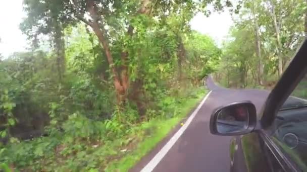 Travel Video Car Handheld Camera Window Car Passes Greenery Followed — Vídeos de Stock