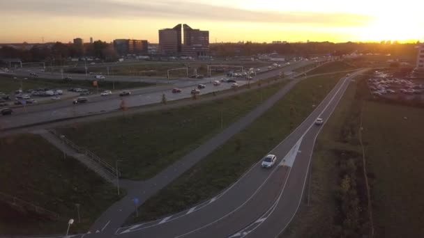 Footage Busy Road Holland Shot Fps — Video Stock