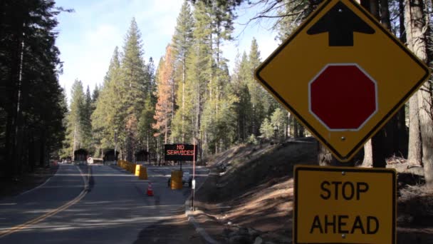 Yanıp Sönen Dijital Tabela Govt Yüzünden Hizmet Vermiyor Yosemite Milli — Stok video