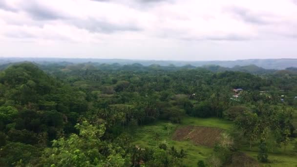 Chocolate Hills Bohol Island Philippines Panning Shot Revealing More Incredible — Video Stock