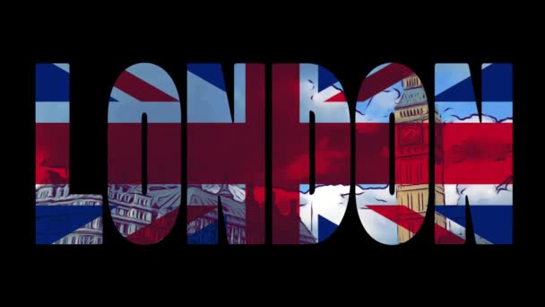 Graphic London Big Ben Flag — Video