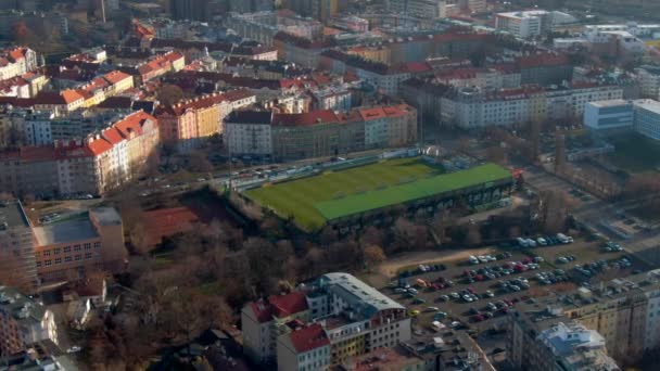 Bohemian Stadium Prague Drone — Wideo stockowe