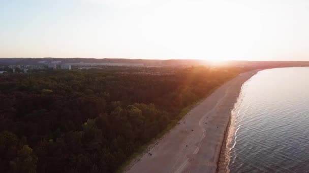 Praia Ronald Reagan Park Pôr Sol Tarde Tardia Dia Verão — Vídeo de Stock