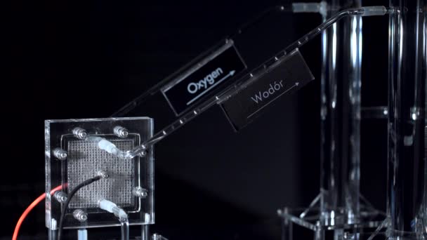 Detail Device Separating Oxygen Air Sending Components Two Different See — Video Stock