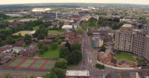 Aerial Ashford Town Located Weald Kent — Stock video