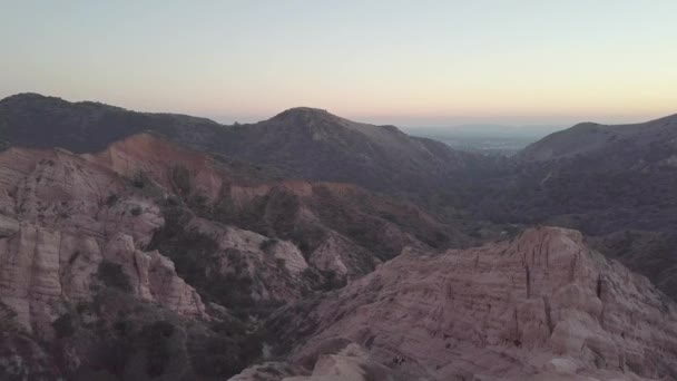 Flying Huge Mountain Canyon Shot Drone — Stok video