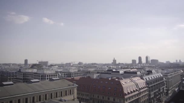 Slow Motion Panoramiczny Patelnia Pięknym Widokiem Krajobraz Berlinów Niemczech — Wideo stockowe