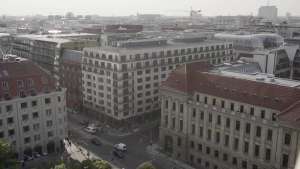 Slow Motion Mooi Uitzicht Berlijn Naast Gendarmenmarkt Zomer — Stockvideo