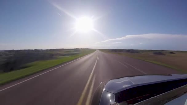 アメリカ合衆国サウスダコタ州のバッドランズ国立公園を通る時間の経過運転 — ストック動画