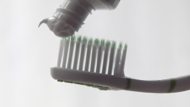 Escova Dentes Pasta Dentes Filmagens — Vídeo de Stock