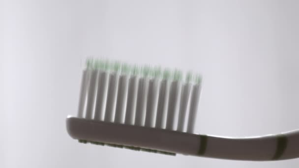 Brosse Dents Dentifrice Matin Routine Close Shot — Video