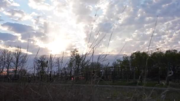 Avond Boerderij Hyperlapse Beeldmateriaal — Stockvideo