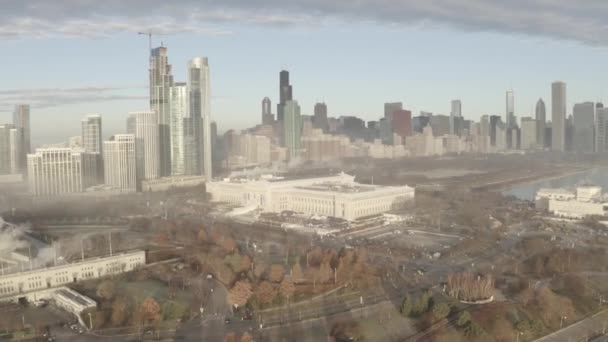 Foggy Soldier Field Casa Dei Chicago Bears — Video Stock