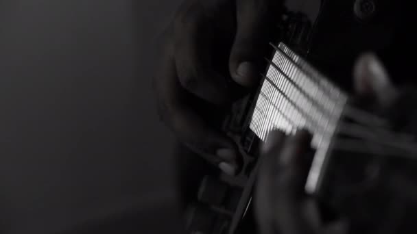 Guitariste Jouant Guitare Guitare Est Une Guitare Électrique Guitariste Joue — Video