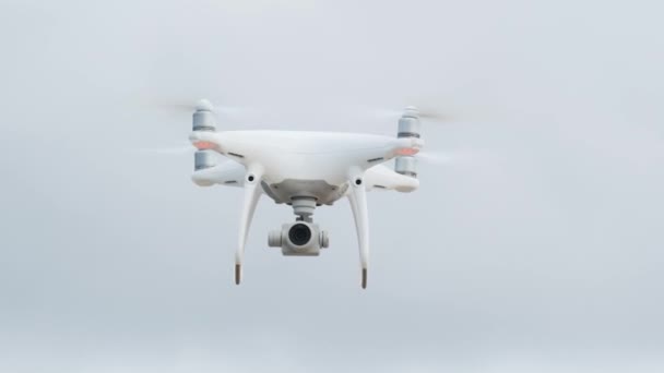 Phantom Pro Drone Camera Înclină Timp Zboară Vine Pentru Ateriza — Videoclip de stoc