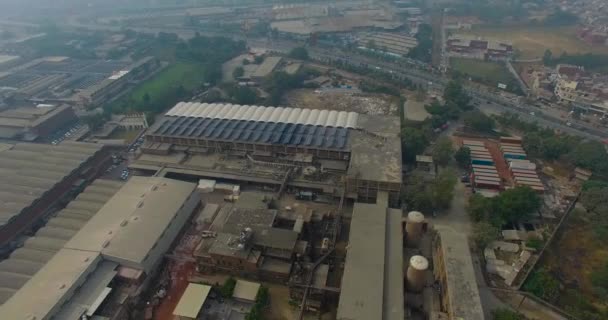 Factory Top Pan Drone Camera Bombay India Showing Roofs Factory — 图库视频影像