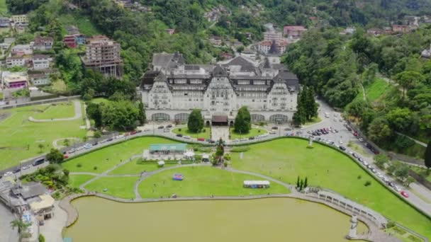 Tiro Sobre Petrópolis Palácio Colonial Brasil — Vídeo de Stock