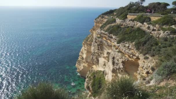 Big Cliff Mediterranean Coast South Spain — 图库视频影像