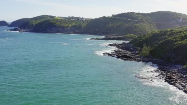 Arial Sköt Över Buzios Bay Brasilien — Stockvideo