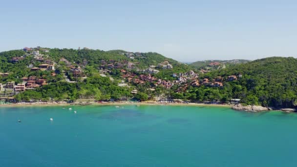 Arialschuss Über Buzios Bucht Brasilien — Stockvideo