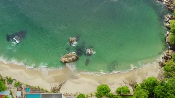 Aerial View Ipanema Beach Brazil — Stock Video