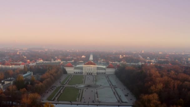 Aerial Shot Nymphenburg Palace Munich Germany — Stockvideo